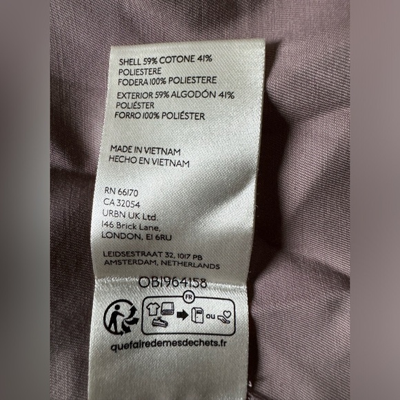 ❤️HP❤️ NWT Size XS (P2P 23.5) Anthropologie oversized Trench Coat (Color: TAUPE) - Picture 15 of 16